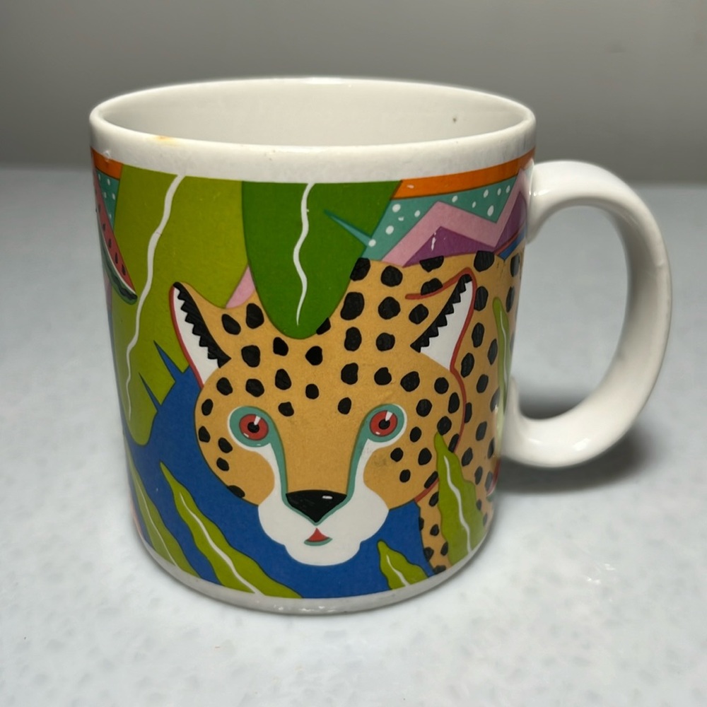 Vandor Loin Tropical Mug Colorful Coffee Cup 1989 Designed by Peleman Rare